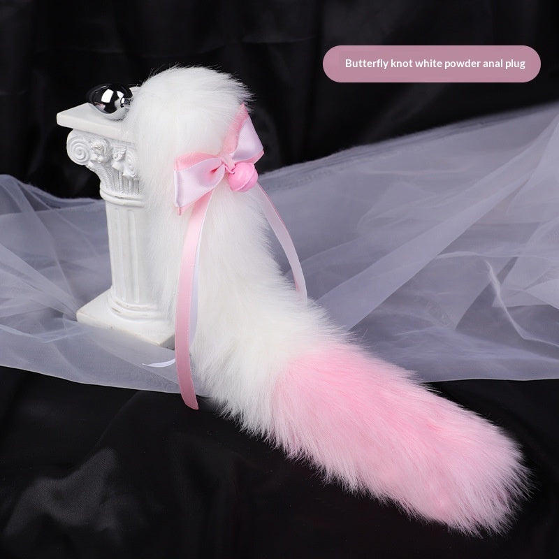Simple Household Use Bow-knot Bell Fox Tail Metal Toy İntimate wellness accessory