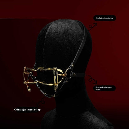 Metal Forced Mouth Cup Binding Toys Deep Throat Ball Gag,