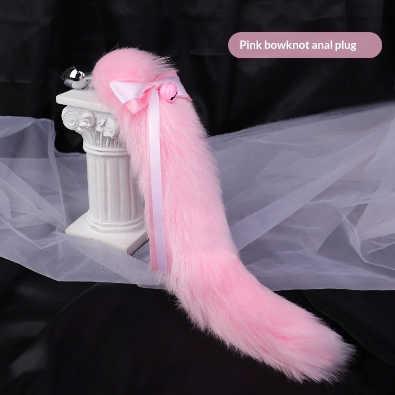 Simple Household Use Bow-knot Bell Fox Tail Metal Toy İntimate wellness accessory