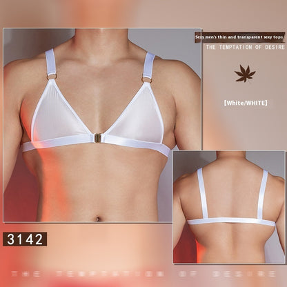 Men's Metal Ring Suspenders Three-Piece Suit - Elegant Underwear, LGBT Pride Collection