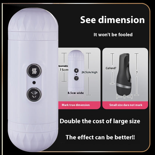 Wellness Cup For Men - Thrusting Device With 8 Gradual Modes, Realistic Textured Personal Massager