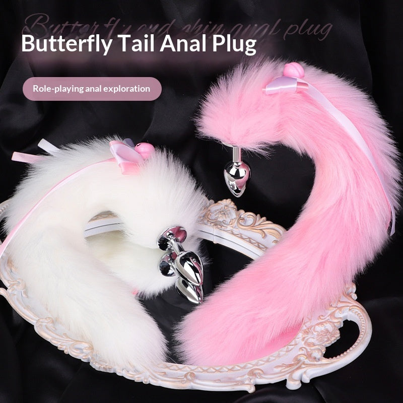 Simple Household Use Bow-knot Bell Fox Tail Metal Toy İntimate wellness accessory