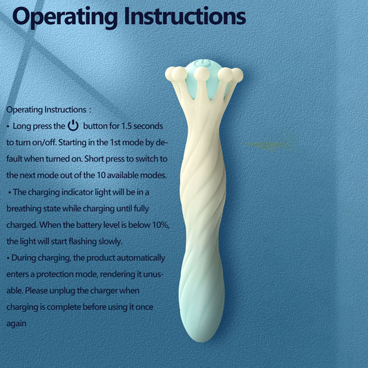 Female Mini Crown V intimate wellnes , relaxation , Clitoral Stimulator Realistic  With 10 Powerful , Soft Silicone Clit Vagina Tits Massager For Women Couples Pleasur