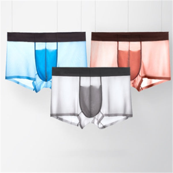 Ice silk underwear men's summer breathable ultra-thin quick-drying boxer