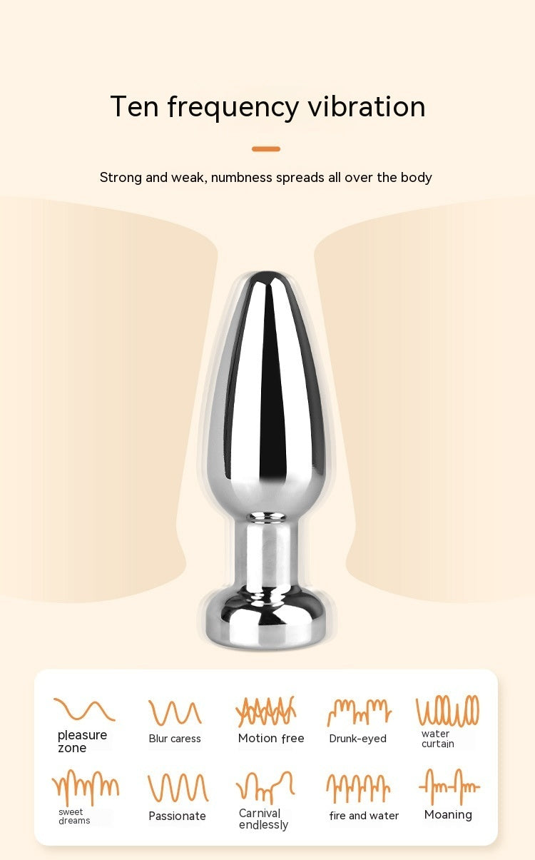 Metal Vibratory  Plug Magnetic Charging Toys, “Comfort-fit design”