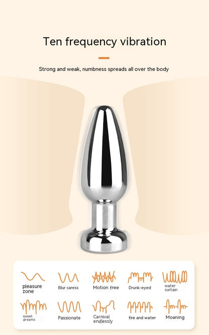 Metal Vibratory  Plug Magnetic Charging Toys, “Comfort-fit design”