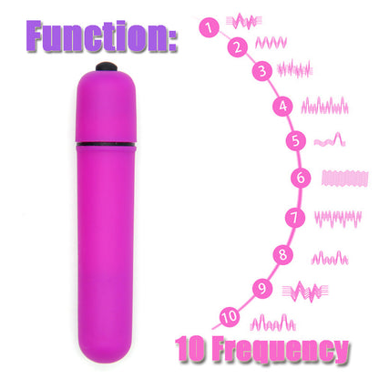 Mini Bullet Vibrator - 10-Frequency Multi-Speed Wellness Device