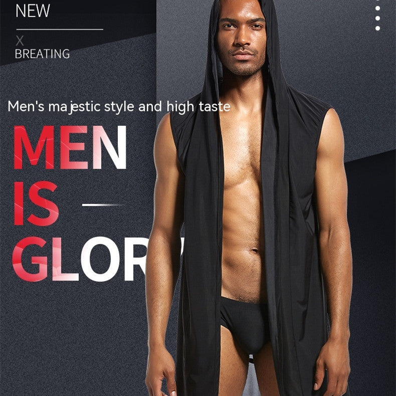 Men's Underwear Bathrobe Night-robe Soft Silk, İntimate wellness