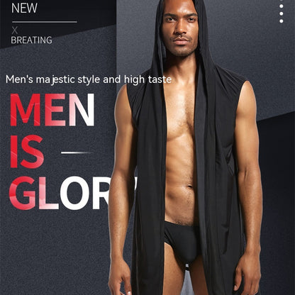 Men's Underwear Bathrobe Night-robe Soft Silk, İntimate wellness