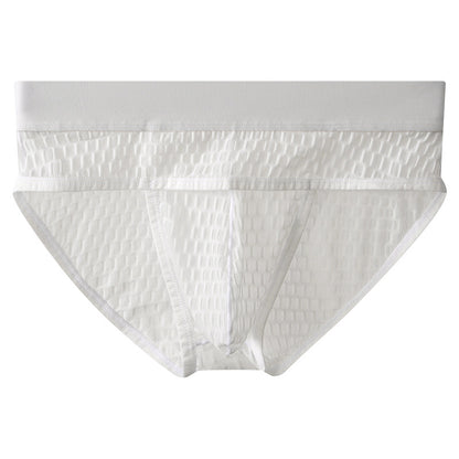 Men's Elegant Lace Briefs - Mid-Rise U Pouch Underwear