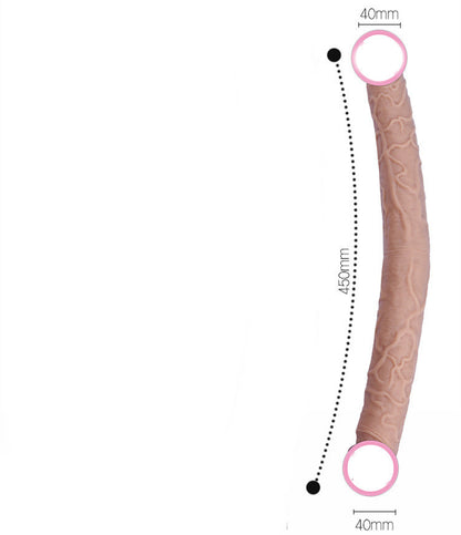 Women's Double-headed Dragon Liquid Silicone Massage Toy “Comfort-fit design”