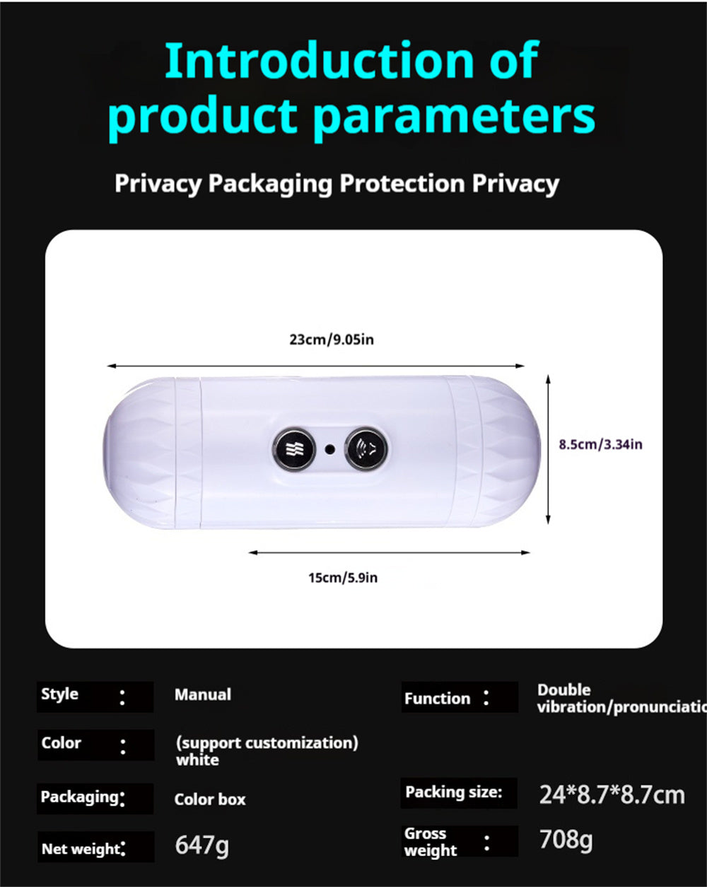 Wellness Cup For Men - Thrusting Device With 8 Gradual Modes, Realistic Textured Personal Massager