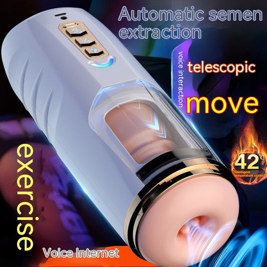 Electric Automatic Wellness Device - Telescopic Heating Trainer for Men