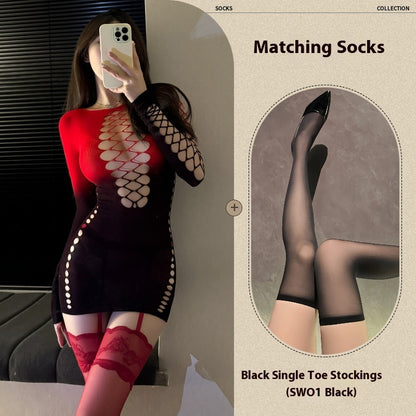 White Transparent Cutout Elegant Bodysuit Tight Fishnet Clothes,