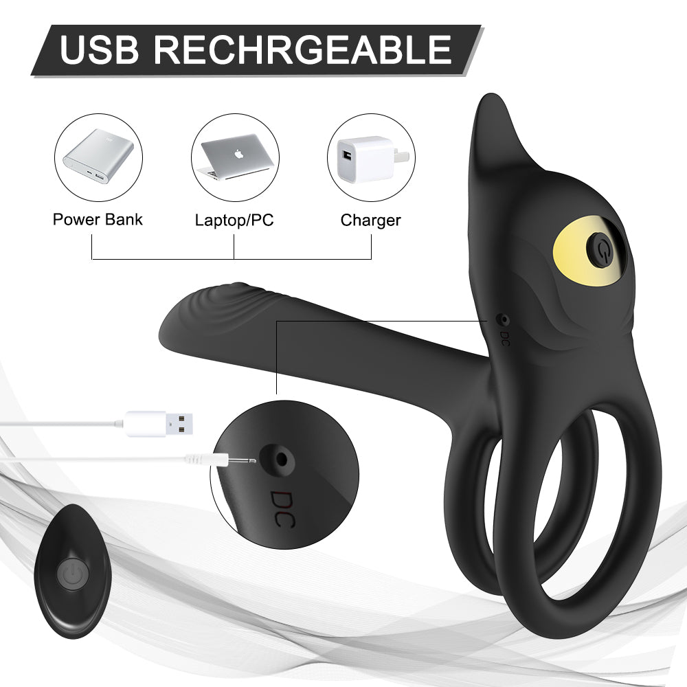 Wellness Ring For Couples - G Spot 2 In 1 Device With 10 Modes Personal Massager