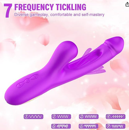 3-IN-1 Red Wellness Device With 7 Flapping & Vibrating Modes - Multi-Function Personal Massager