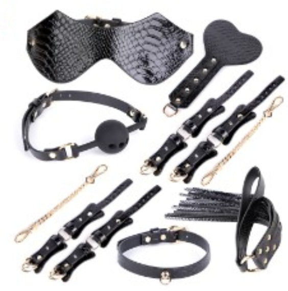 Premium BDSM Accessory Set - Couple Lifestyle Collection with Collar & Handcuffs