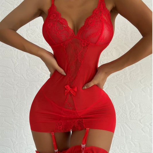 Elegant  And Seductive Lace Women's Set,  underwear, Bodysuit