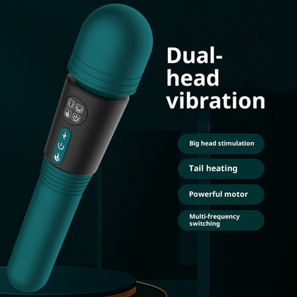 Double-headed AV Wand LCD Screen Female Warming Vibrating Wand Rechargeable