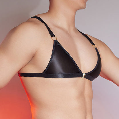 Men's Metal Ring Suspenders Three-Piece Suit - Elegant Underwear, LGBT Pride Collection