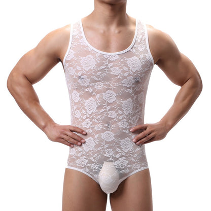 Men's Underwear One-piece Shapewear Lace Vest elegant , special , lingerie