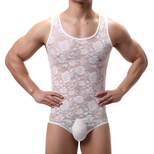 Men's Underwear One-piece Shapewear Lace Vest elegant , special , lingerie
