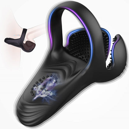 Men's Vibrating Electric Chastity Ring  adult toy