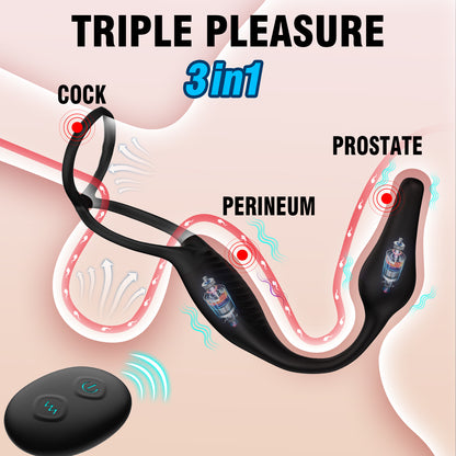 Wearable Prostate Massager - Remote Control Dual Stimulation Wellness Device