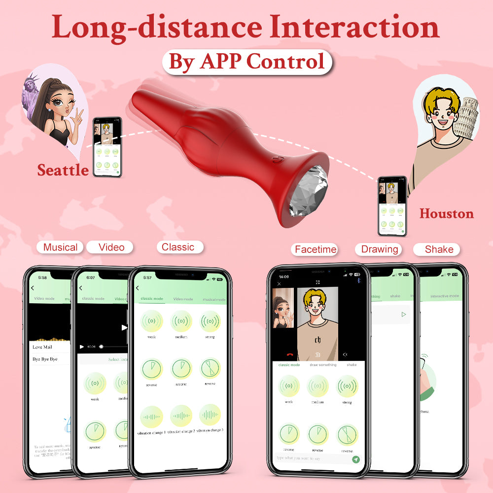 Butt Plug APP Control Vibrating Device - Comfort-Fit Design