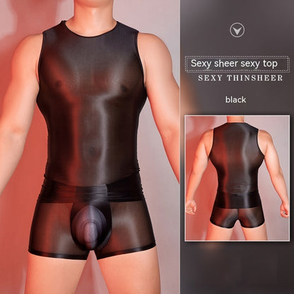 Men's  İntimate wellness Nylon Underwear Tight, Super Elastic Vest