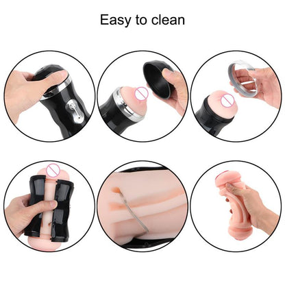 Real silicone And Mouth Realistic Self Heating Automatic Male