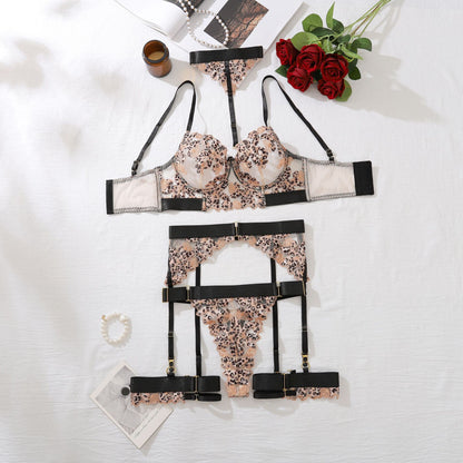 luxurious, elegant leopard print lingerie set