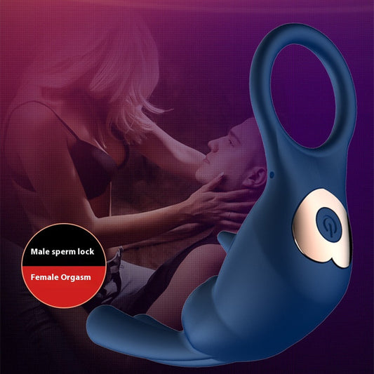 Men's Delay Lock Stem Ring Strong Shock Clitoral Excitement Flirting Toys