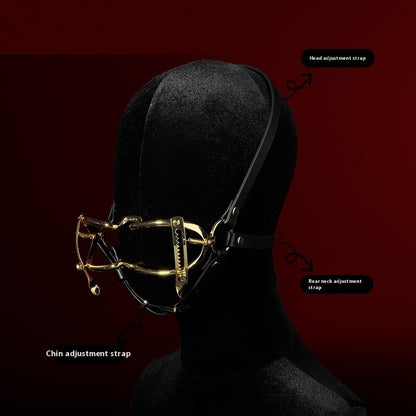 Metal Forced Mouth Cup Binding Toys Deep Throat Ball Gag,