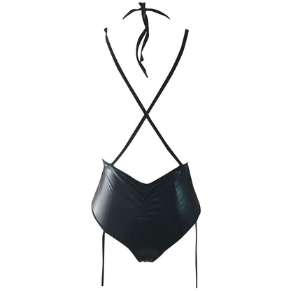 body stocking Patent Leather elegant Lingerie Pajamas