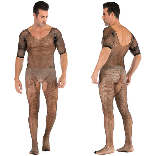 Men's luxury Jumpsuit Silk Stockings