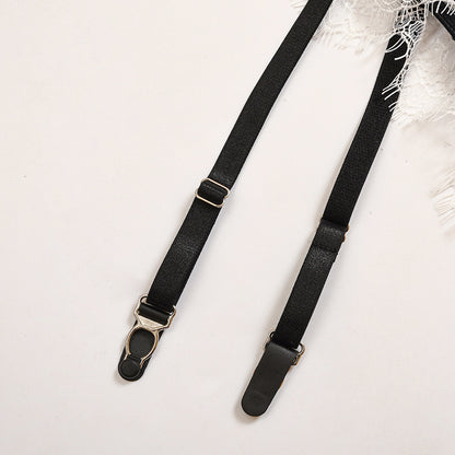 Women's Lace Mesh Eyelashes Full Transparent Temptation Bra Underwear Set