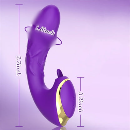 2 In 1 Wearable Wellness Device With 10 Licking & Powerful Vibration - Rechargeable Personal Massager