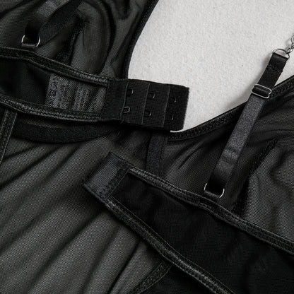 Underwear See-through Push Up,  Slim Halter Two-piece Set