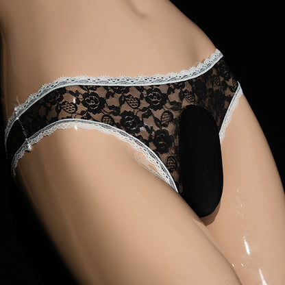 Men's Lace Triangle Underwear - Elegant Couple Intimate Wear Collection