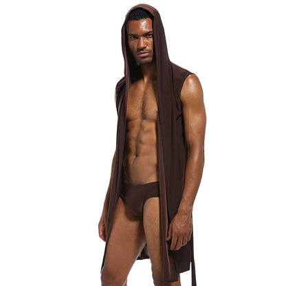 Men's Underwear Bathrobe Night-robe Soft Silk, İntimate wellness
