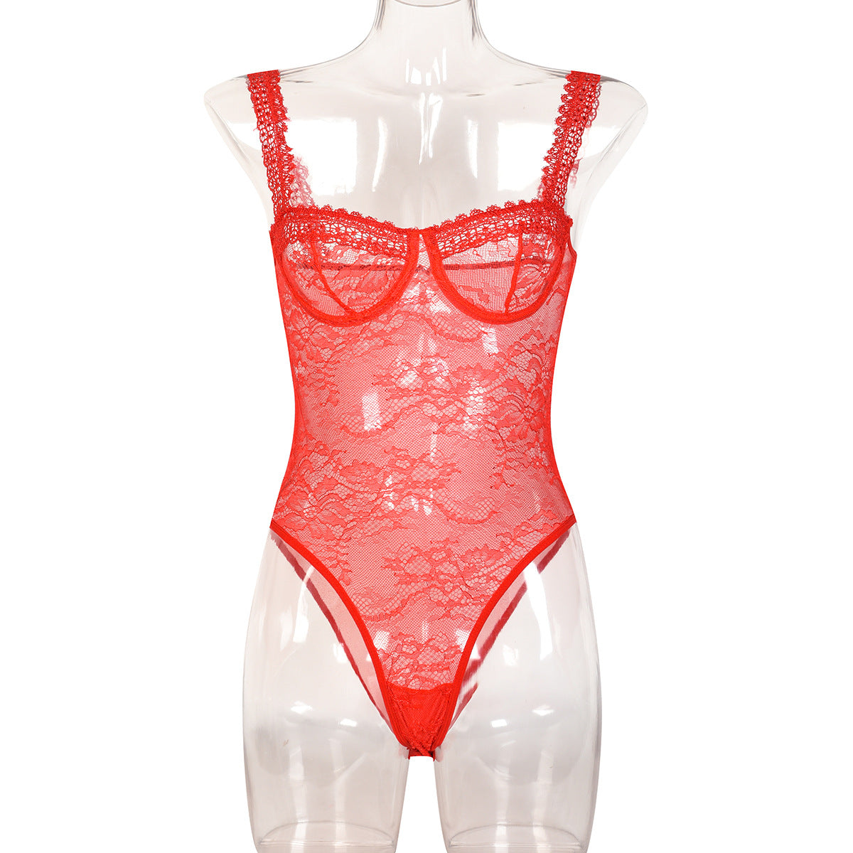 Women's One-piece ,  İntimate wellness Lace Flowers Comfortable Close-fitting