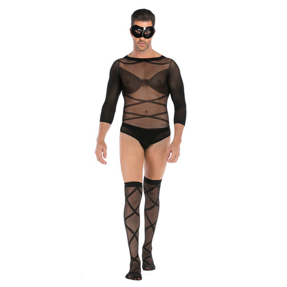 sleeved Tops Stockings One-piece Stockings Set, lbgt