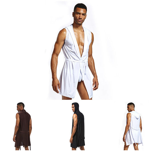 Men's Underwear Bathrobe Night-robe Soft Silk, İntimate wellness