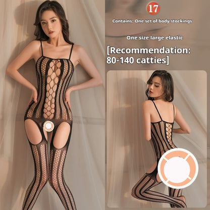 Lingerie Open-end Passion Transparent Sense Mesh Bodysuit
