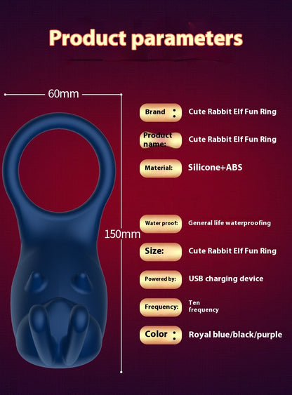 Men's Delay Lock Stem Ring Strong Shock Clitoral Excitement Flirting Toys