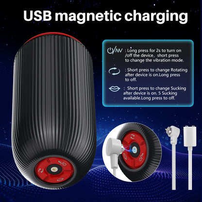 Wellness Device For Men - 10 Frequency 5 Suction 3 Rotation Modes Pocket