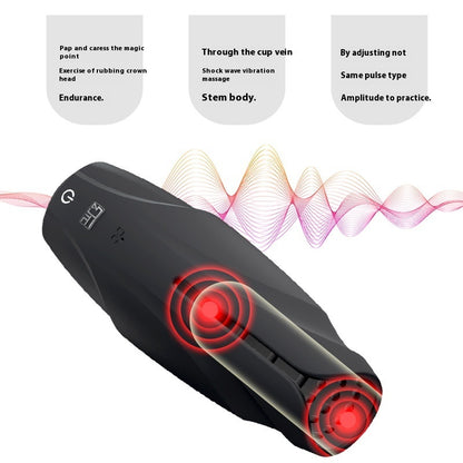 realistic Punching Vibratory  Exercise Men's Waterproof Silicone Toy, Personal pleasure