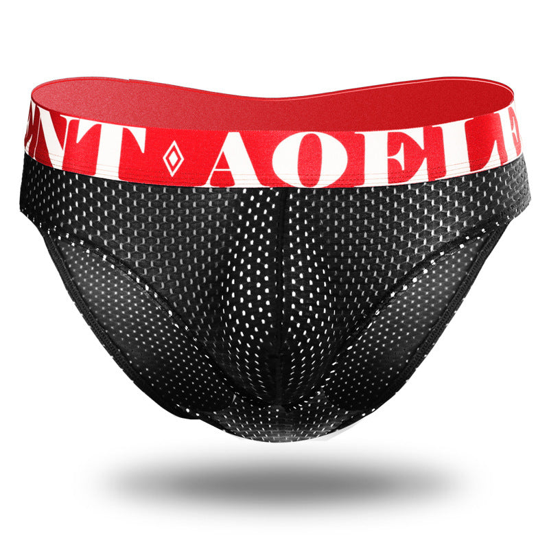 Men's U-convex Thin Sports Breathable Ice Silk Net Yarn Shorts Underwear