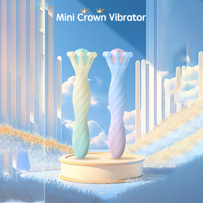 Female Mini Crown V intimate wellnes , relaxation , Clitoral Stimulator Realistic  With 10 Powerful , Soft Silicone Clit Vagina Tits Massager For Women Couples Pleasur